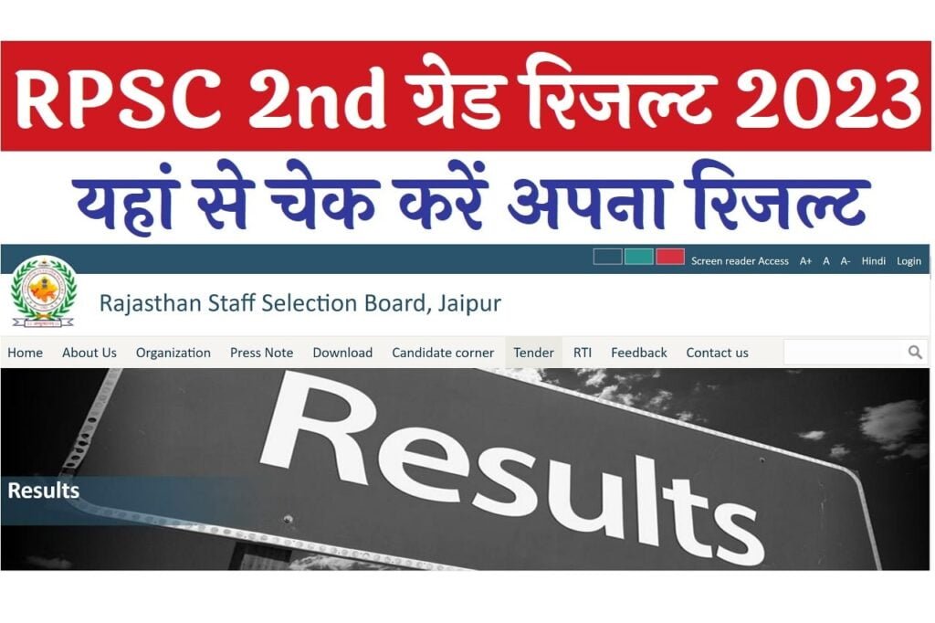 RPSC 2nd Grade Teacher Result 2023