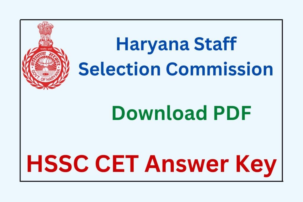 Haryana CET Group D 2023, Answer Key Link, Result PDF