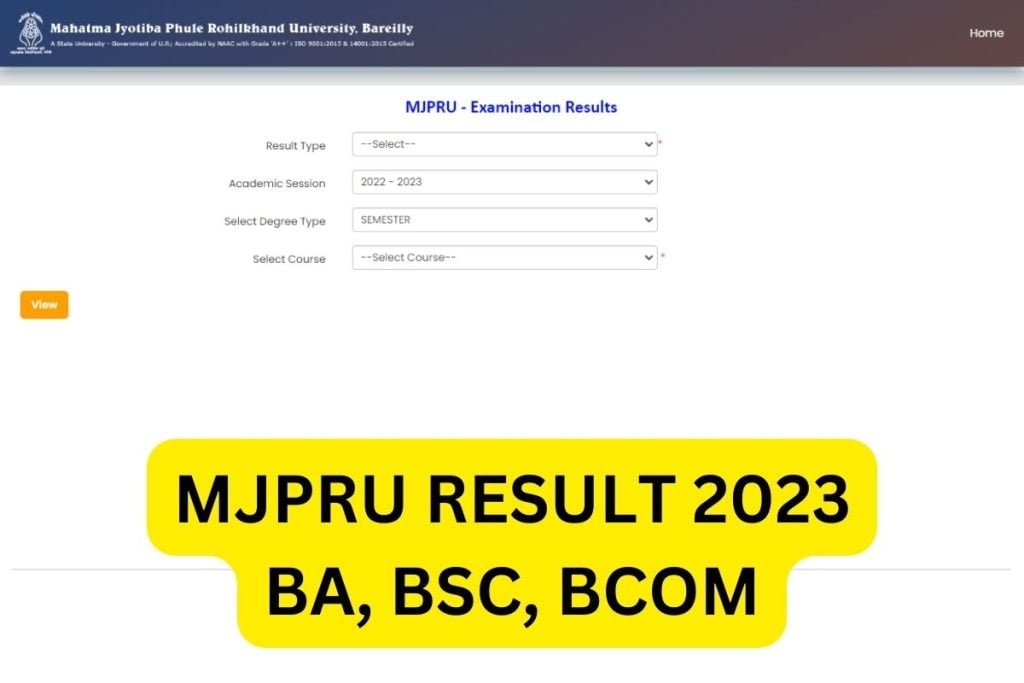 एमजेपीआरयू परिणाम 2023, रोहिलखंड विश्वविद्यालय बीए, बीएससी, बीकॉम परिणाम लिंक