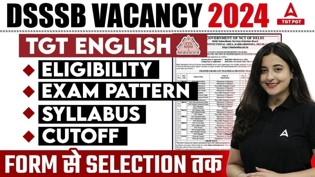 DSSSB TGT Vacancy 2024 | DSSSB TGT English Syllabus, Exam Pattern, Eligibility & Cut Off 2024