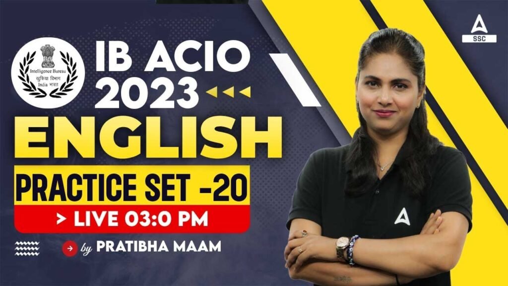 IB ACIO 2023 | IB ACIO English Classes by Pratibha Mam | IB ACIO Practice Sep-20