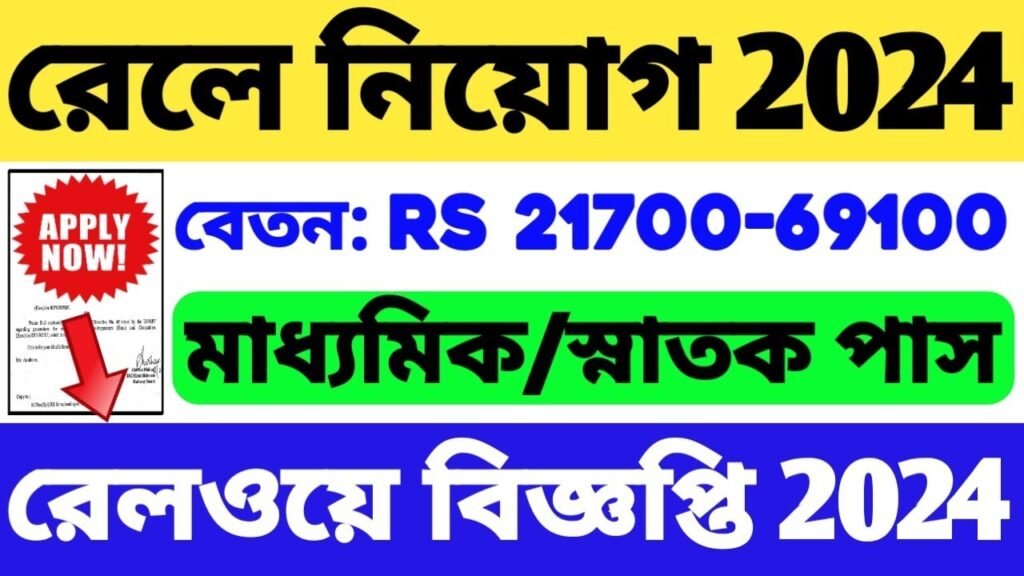 Railway Recruitment 2024 Notification | Qualification: Secondary/Graduate Railway Recruitment 2024 | WB Job