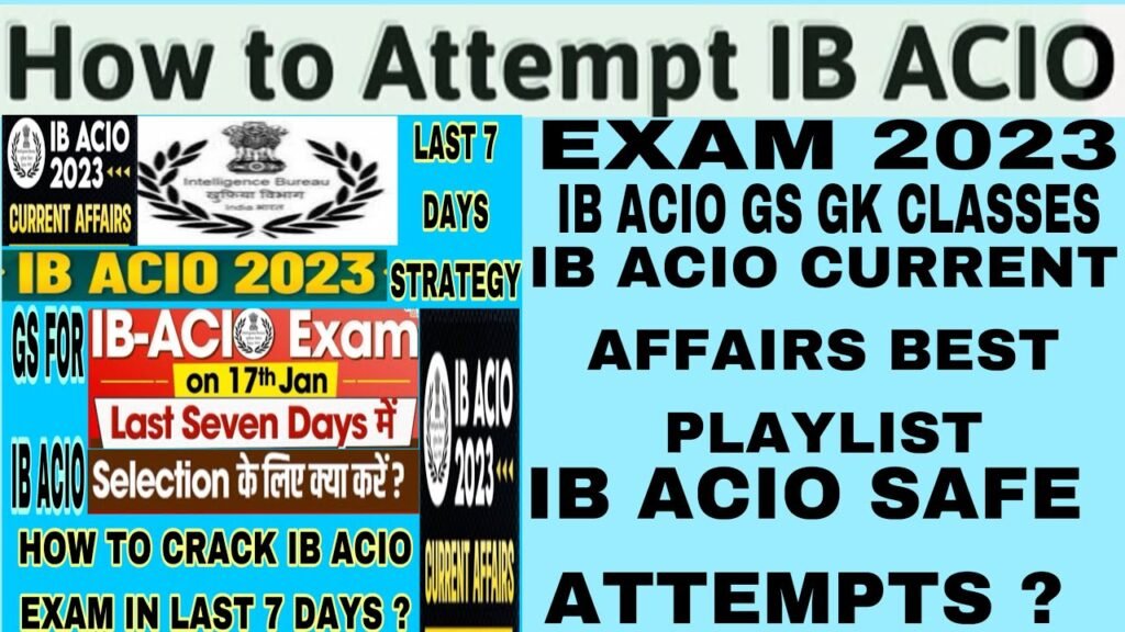 How to crack IB ACIO EXAM 2023 | ib acio current affairs | ib acio admit card 2024 | ib acio gs gk |