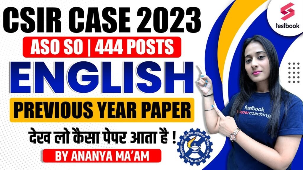 CSIR ASO SO Previous Year Question Paper | English | CSIR SO ASO English 2023 By Ananya Ma'am