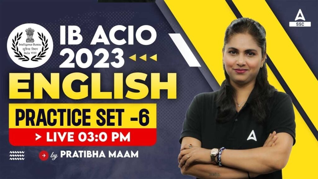 IB ACIO 2023 | IB ACIO English Classes by Pratibha Ma'am | IB ACIO Practice Set-6