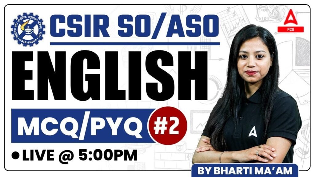 CSIR ASO SO Classes | English Previous Year Question Paper | Asst Section Officer | By Bharti Mam #2